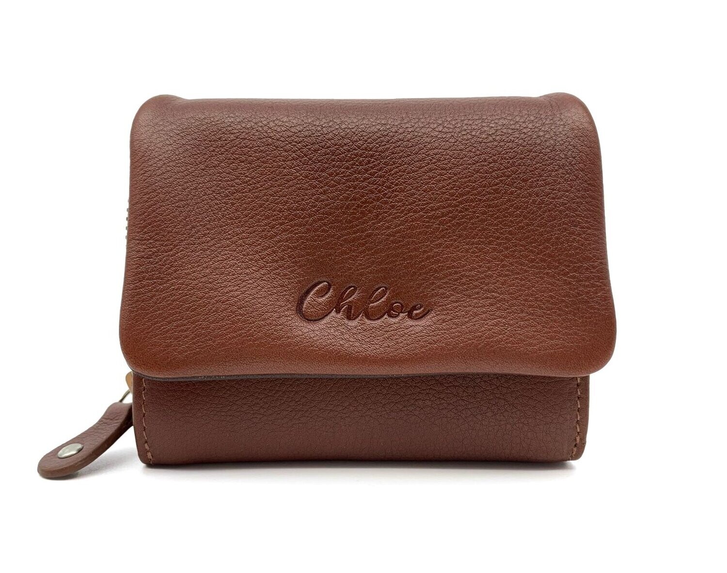 MINI BILLETERA MUJER CHLOE MyWallets MARRÓN CARTERA DE PIEL PEQUEÑA 