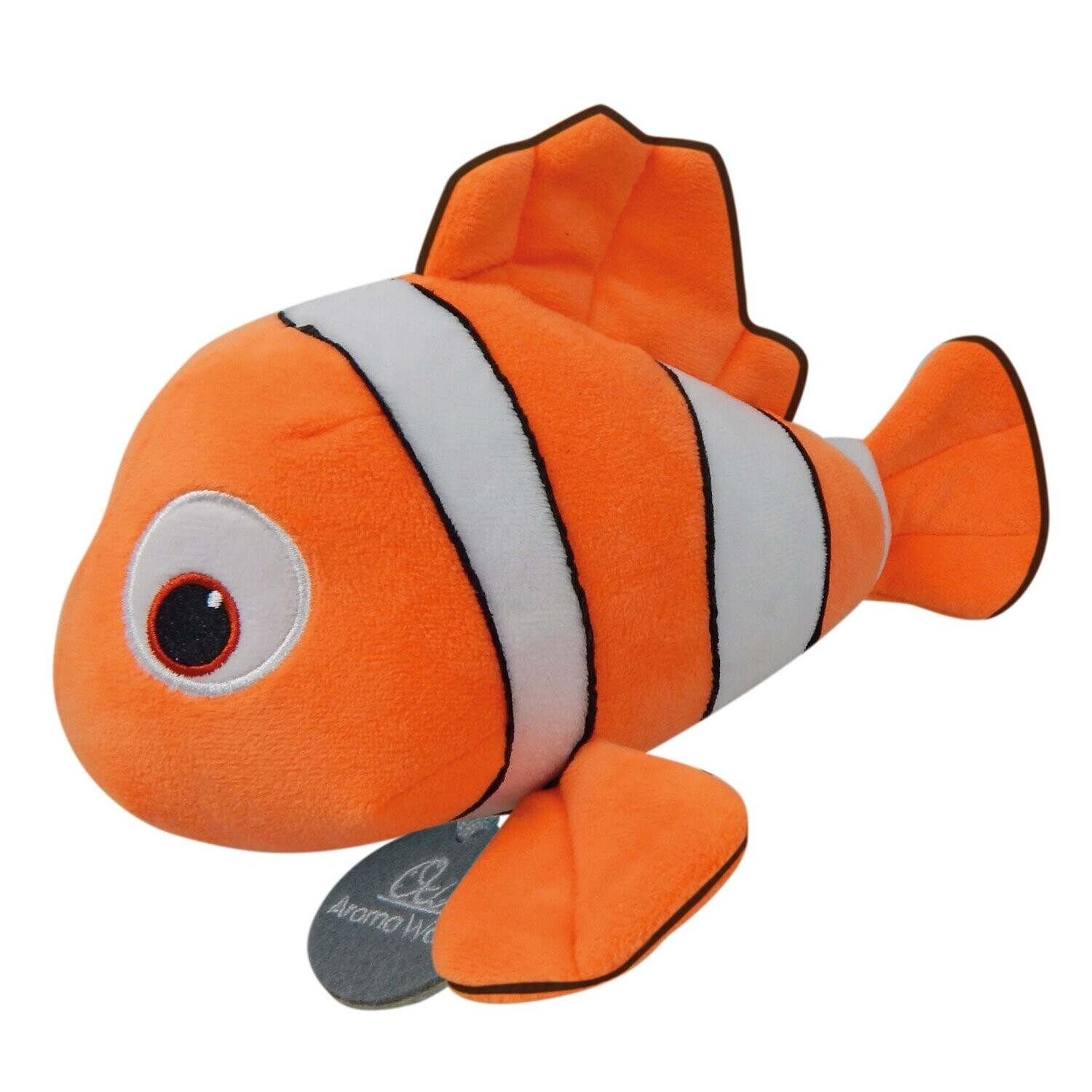 PEZ PELUCHE PARA MICROONDAS terapéutico con saco de semillas 
