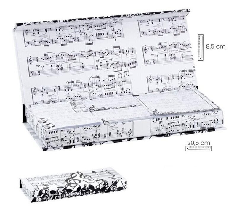 NOTAS ADHESIVAS MÚSICA CAJA IMANTADA NOTAS MUSICALES 