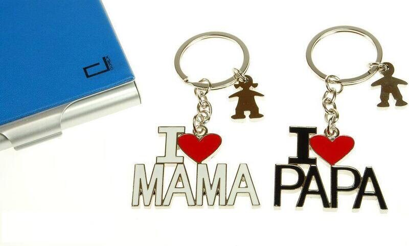 LLAVERO PAPA Y MAMA -papá y mamá partido duo padre madre enamorados romántico 