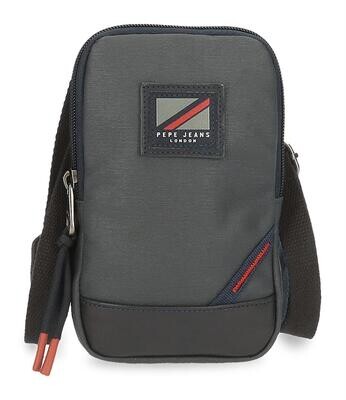 BOLSO BANDOLERA portamóvil HOMBRE PEPE JEANS gris 