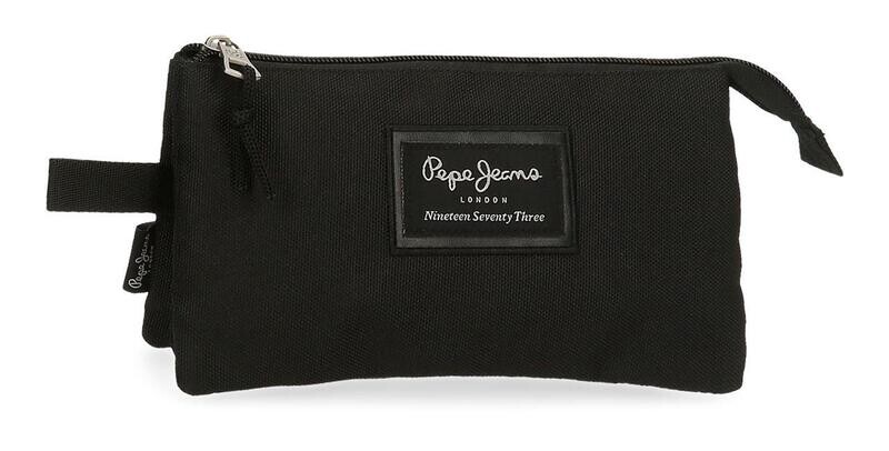 ESTUCHE portatodo LISO PEPE JEANS  NEGRO triple