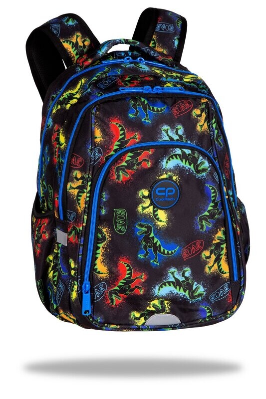 MOCHILA COOLPACK DINOSAURIOS STRIKE DINO 3 CREMALLERAS tamaño carpeta 