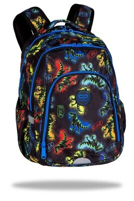 MOCHILA COOLPACK DINOSAURIOS STRIKE DINO 3 CREMALLERAS tamaño carpeta 