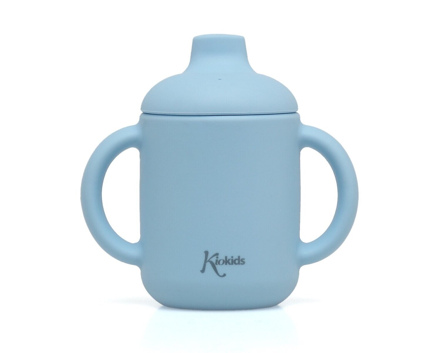 TAZA APRENDIZAJE BEBÉ SILICONA KIOKIDS azul vaso aprendizaje 