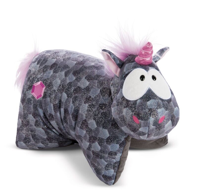 COJIN UNICORNIO PLEGABLE NICI PELUCHE PLATA almohada plegable 