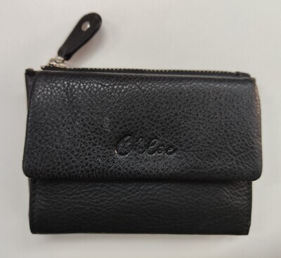 MINI BILLETERA MUJER CHLOE MW NEGRO CARTERA DE PIEL PEQUEÑA 