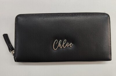 BILLETERO GRANDE cartera de MUJER MyWallets CHLOE Piel NEGRO 