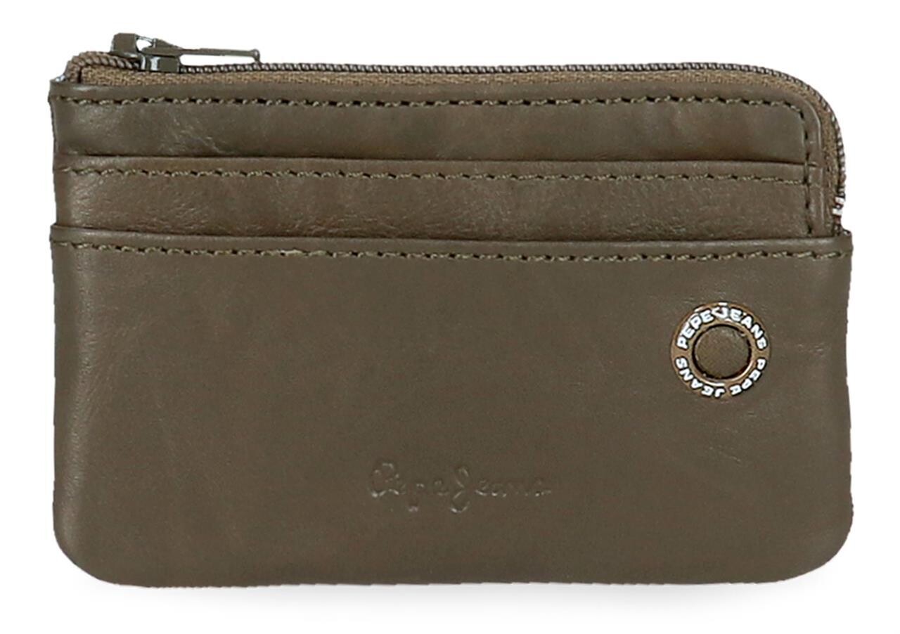 MONEDERO PEPE JEANS con tarjetero caqui kaki portamonedas piel 