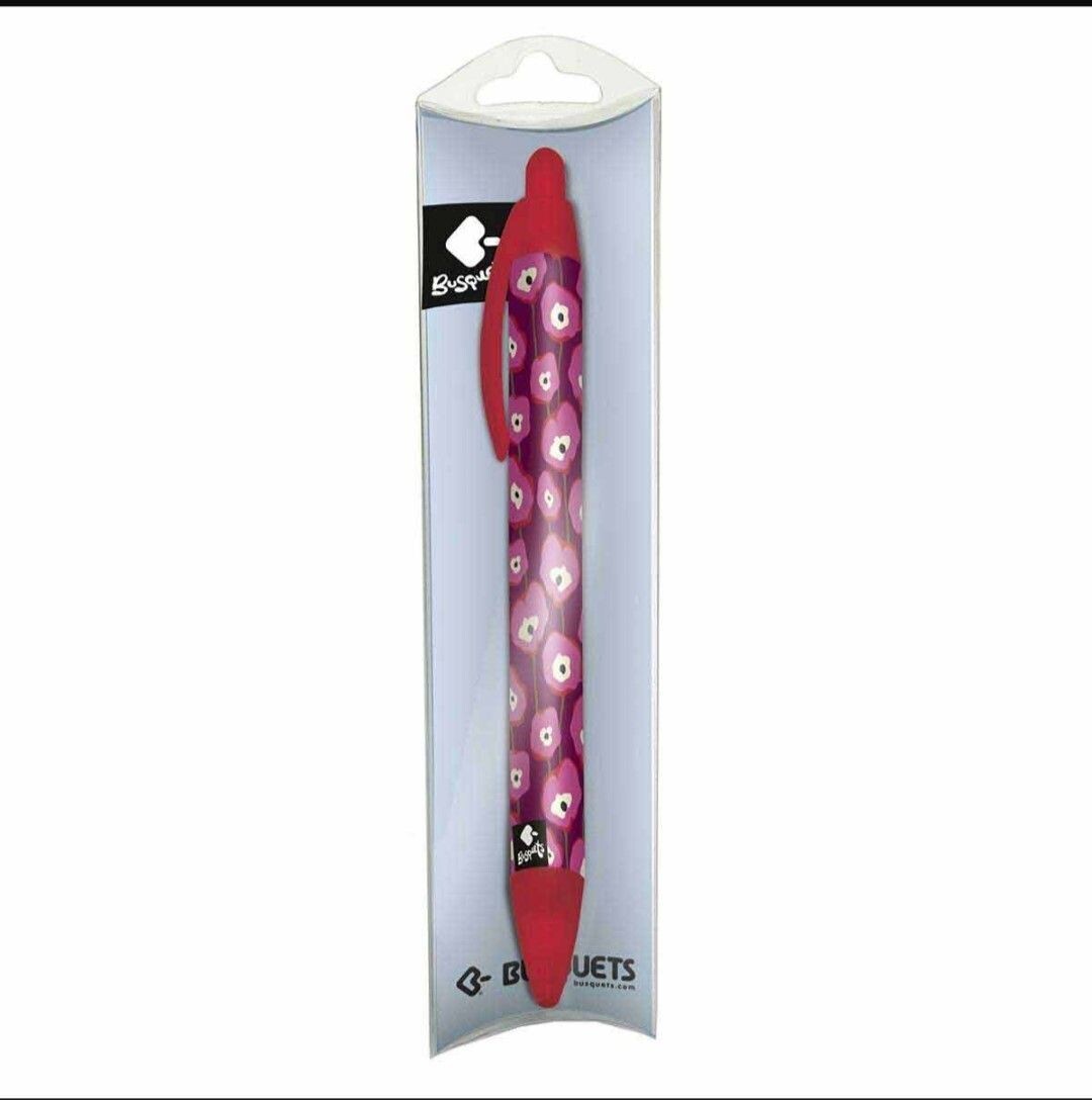 BOLÍGRAFO FLORES boli tinta azul Busquets 