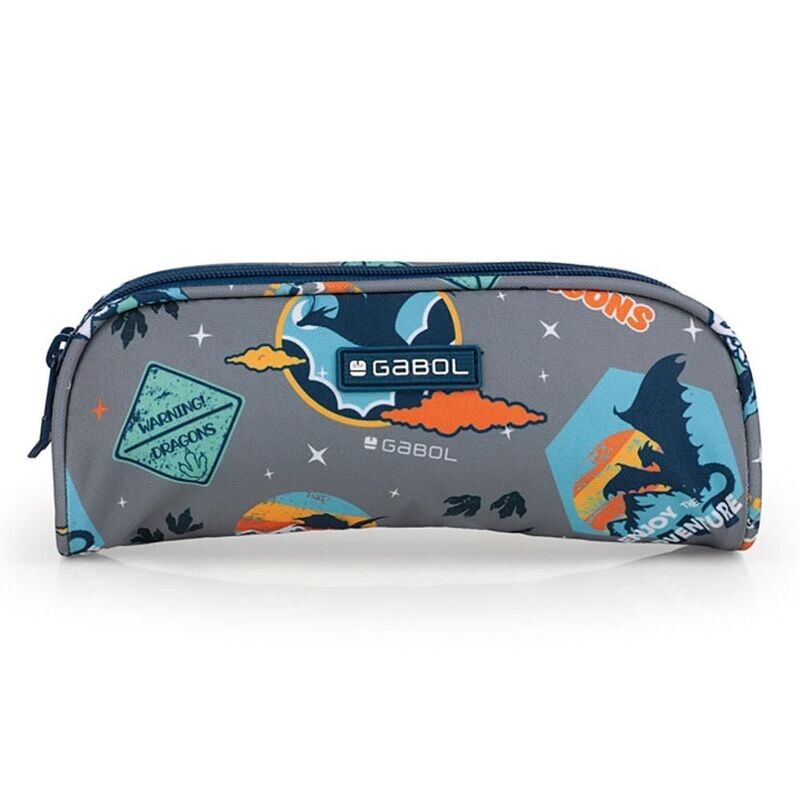 ESTUCHE portatodo DOBLE  CREMALLERA DRAGÓN GABOL REBAJAS OUTLET 
