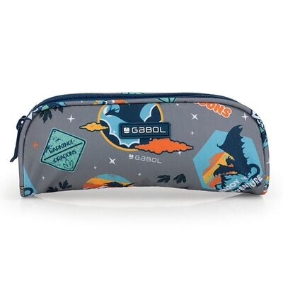 ESTUCHE portatodo DOBLE  CREMALLERA DRAGÓN GABOL REBAJAS OUTLET 