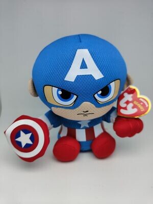 PELUCHE TY CAPITAN AMERICA MARVEL 