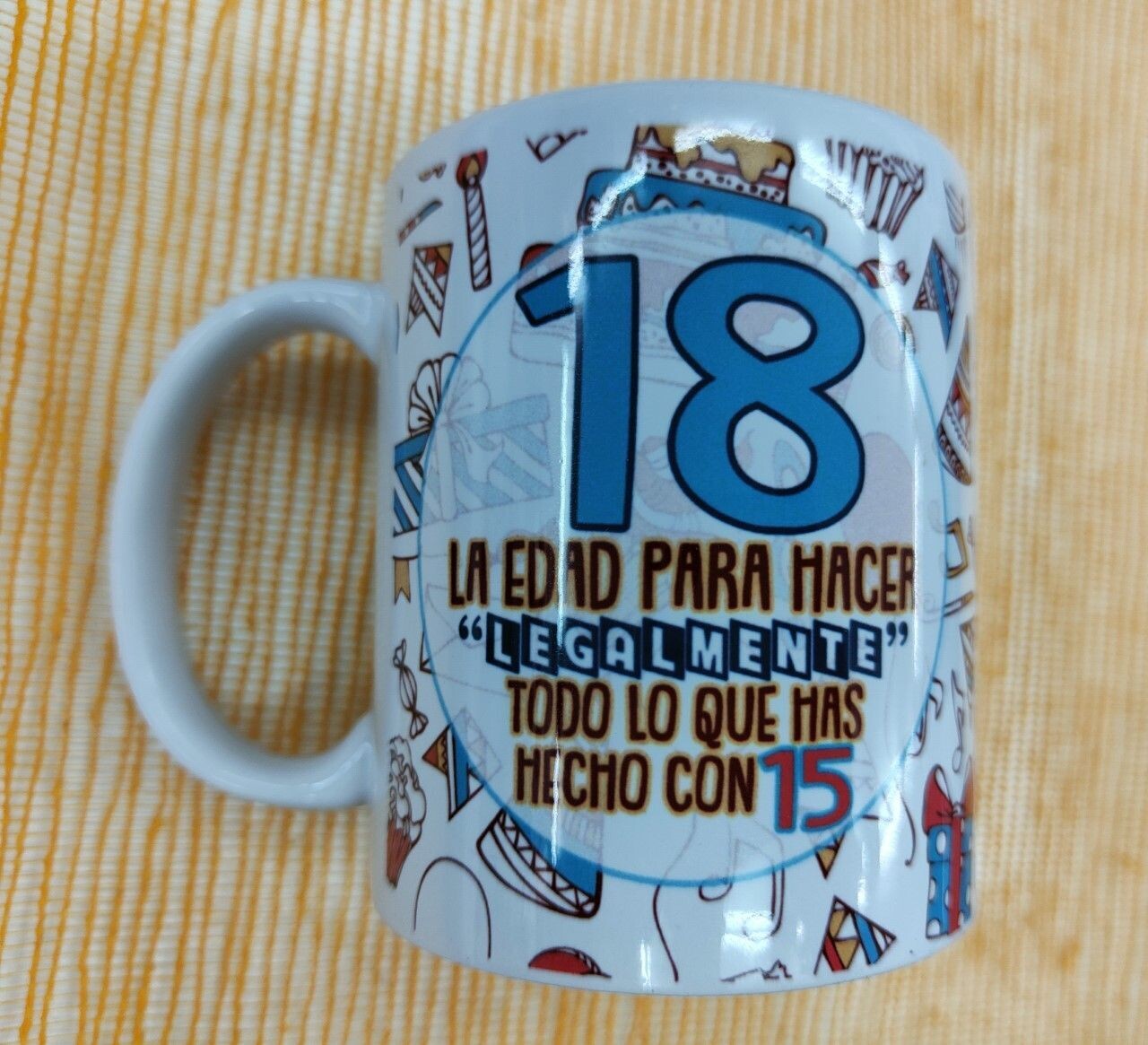 TAZA 18 AÑOS CUMPLEAÑOS 