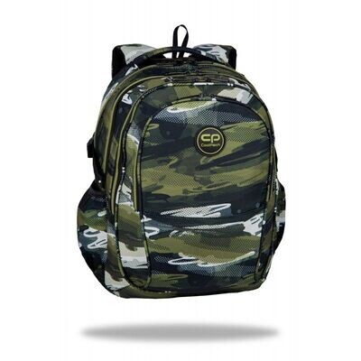 MOCHILA COOLPACK 4 cremalleras FACTOR CAMUFLAJE verde GECKO tamaño carpeta (muy grande)