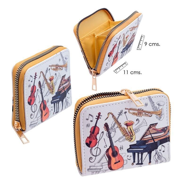 MONEDERO INSTRUMENTOS MÚSICA CARTERA DE MUJER 