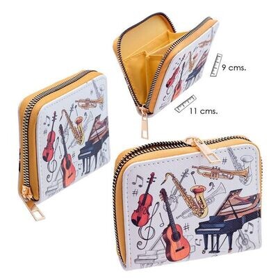 MONEDERO INSTRUMENTOS MÚSICA CARTERA DE MUJER 