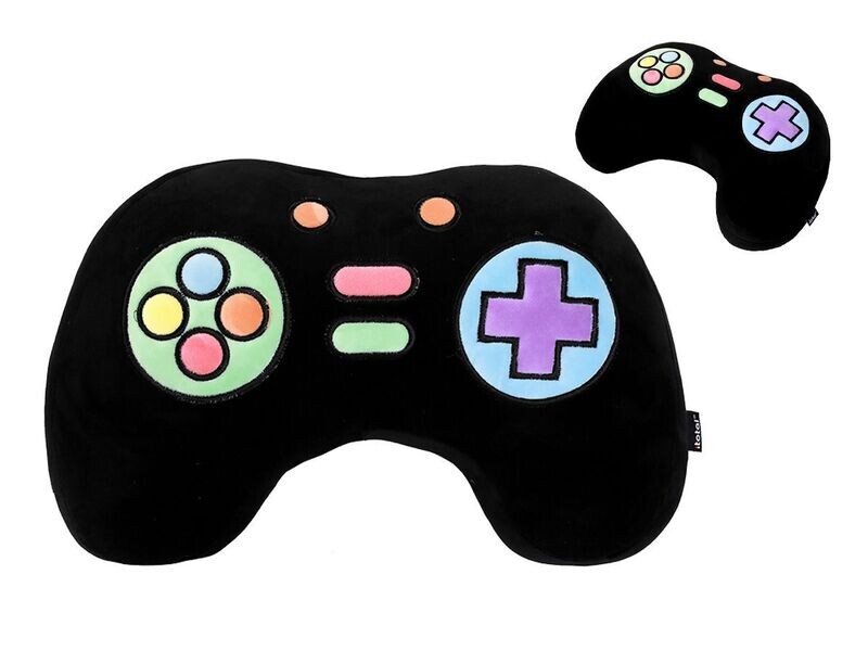 COJÍN PLAY I TOTAL almohada GAMER Negro peluche grande 