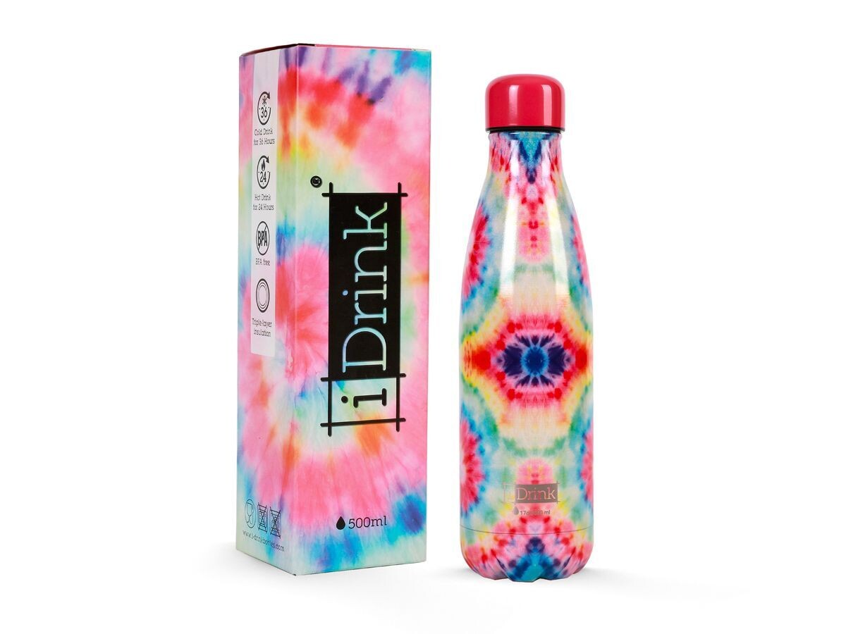 BOTELLA TÉRMICA HIPPIE  I DRINK 500ml acero inoxidable 
