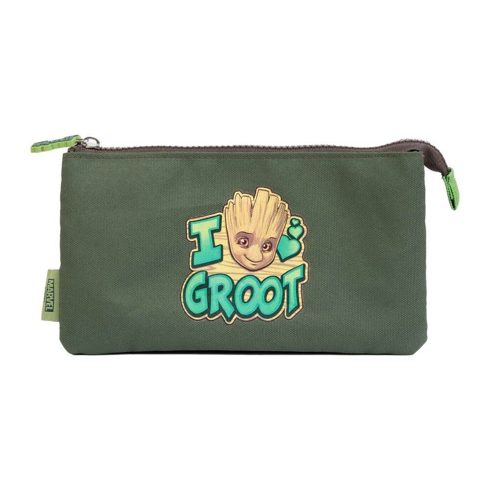 ESTUCHE TRIPLE GROOT MARVEL verde GUARDIANES DE LA GALAXIA 