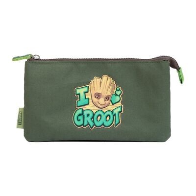 ESTUCHE TRIPLE GROOT MARVEL verde GUARDIANES DE LA GALAXIA 