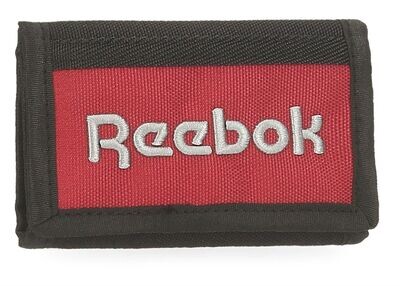 CARTERA BILLETERA DEPORTIVA REEBOK JUVENIL ROJO /NEGRO velcro 