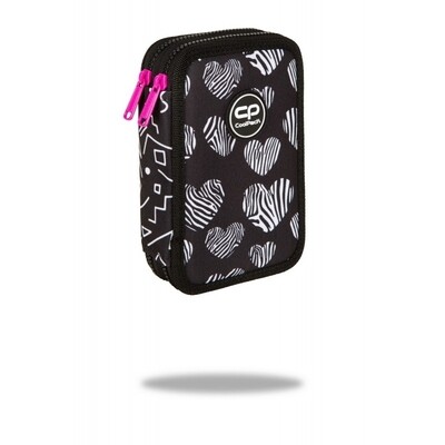 PLUMIER  ESTUCHE COOLPACK DOBLE CORAZÓN dos 2 cremalleras 