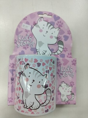 TAZA GATO Gatito rosa divertida LOVELY STORY 