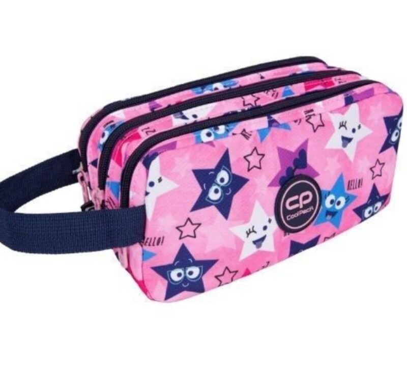 ESTUCHE TRIPLE COOLPACK Estrellas rosa portatodo 