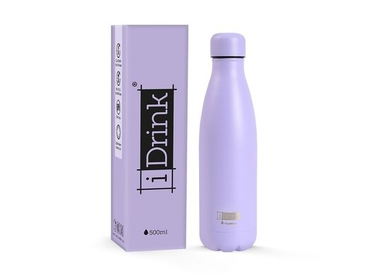 BOTELLA TÉRMICA VIOLETA malva I DRINK 500ml acero inoxidable 