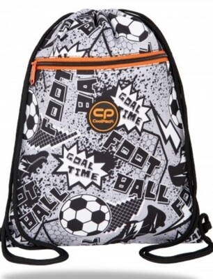 SACO GYM COOLPACK FOOTBALL FUTBOL MOCHILA DE CUERDAS gris/naranja 