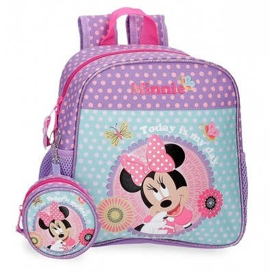 MOCHILA MINNIE MOUSE DISNEY INFANTIL CON MONEDERO 