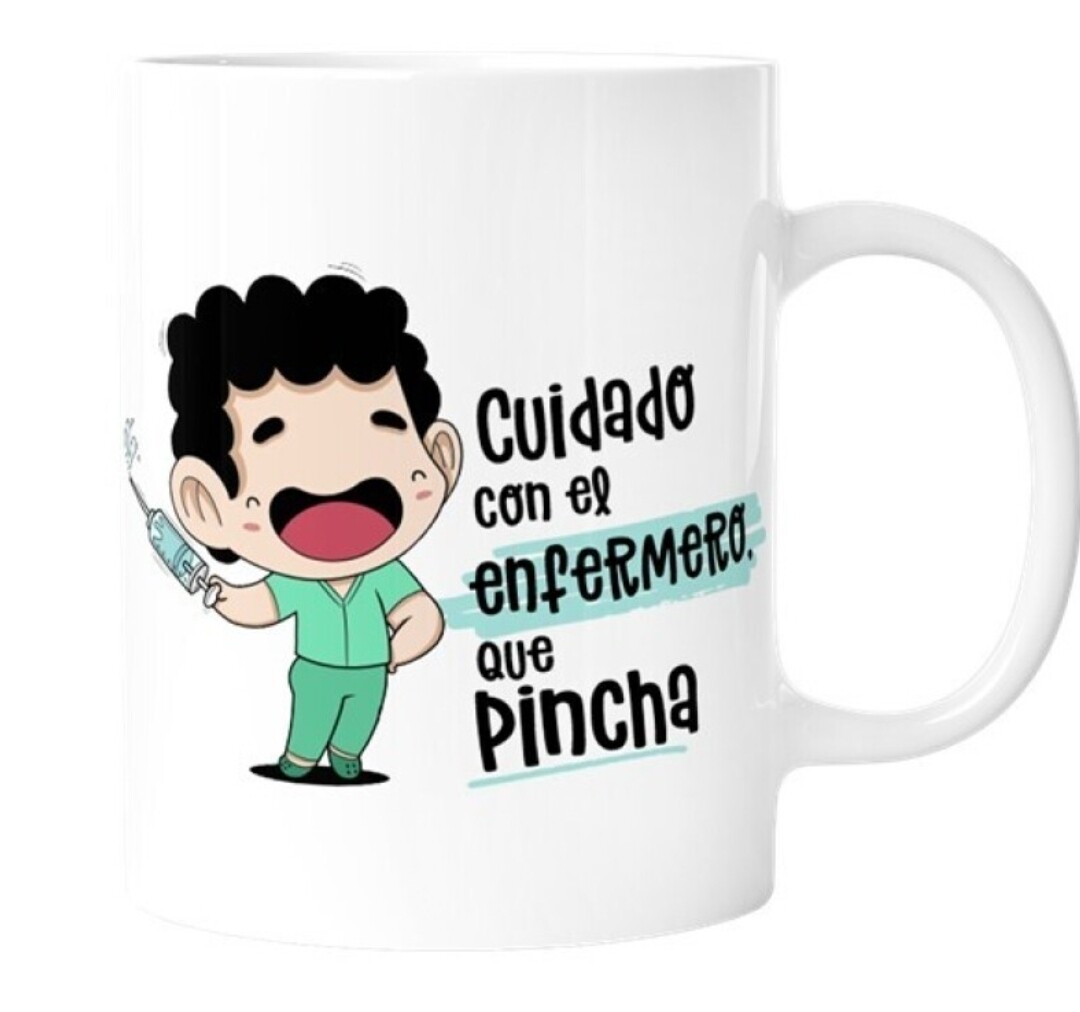 TAZA OFICIOS ENFERMERO AUXILIAR profesiones MALASAÑA 