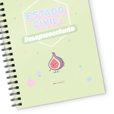 CUADERNO A5 FRASES DIVERTIDAS ESTADO CIVIL: DESAPROVECHADA libreta molona 