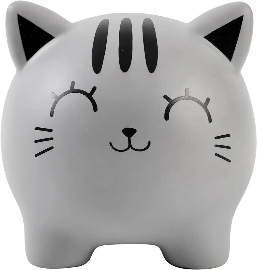 HUCHA I TOTAL GATO GRIS CAT DIVERTIDA Y DECORATIVA 