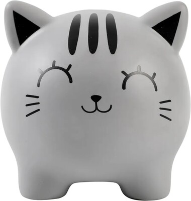 HUCHA I TOTAL GATO GRIS CAT DIVERTIDA Y DECORATIVA 
