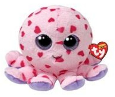 PELUCHE TY PULPO CORAZÓN 15cm BEANIE BELLIES San Valentín Romántico Enamorados 