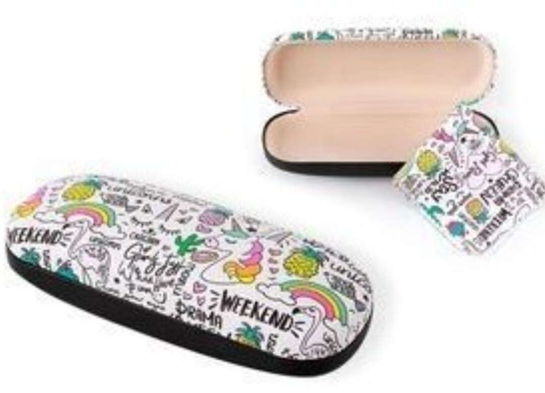 FUNDA GAFAS I TOTAL UNICORNIO  estuche rígido para gafas con gamuza incluida a juego 