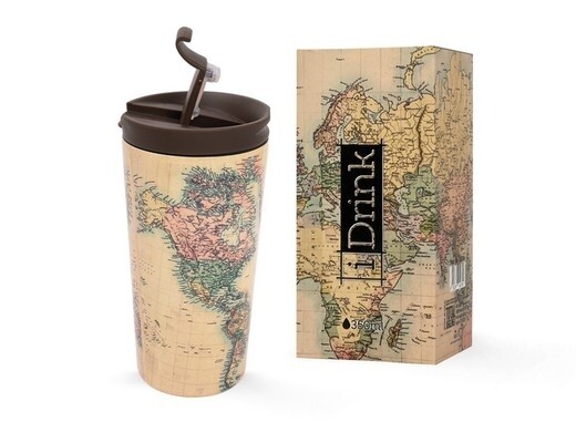 TAZA TÉRMICA MAPA I DRINK vaso térmico de 260ml acero inoxidable hermético y térmico OLD MAP