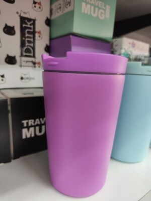 TAZA TÉRMICA LISA VIOLETA I DRINK VASO 260 ml CON TAPA HERMÉTICO Y TÉRMICO LILA