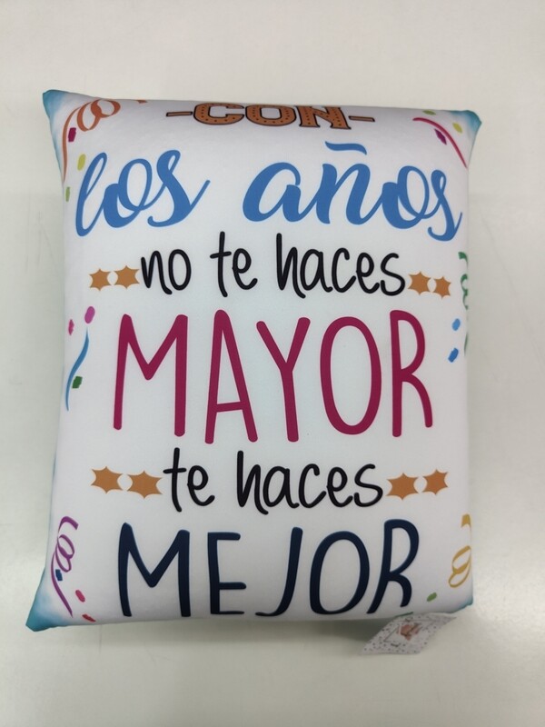 COJÍN CUMPLEAÑOS FRASES POSITIVAS GRANDE 