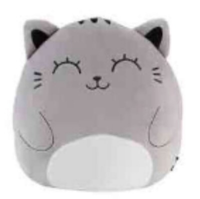 COJIN PELUCHE GATO GRIS I TOTAL almohada SQUISHY 