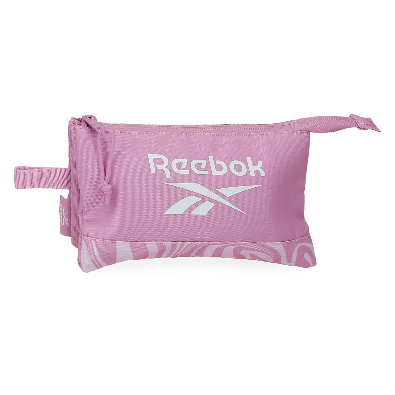 ESTUCHE PORTATODO TRIPLE REEBOK ROSA FESTIVAL tres compartimentos 
