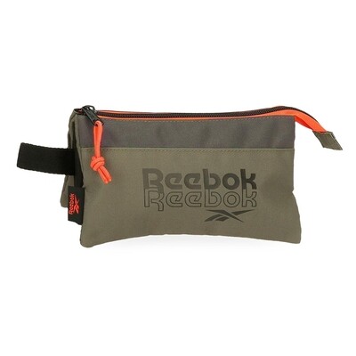 ESTUCHE PORTATODO TRIPLE REEBOK CAKI HOWELL tres compartimentos 