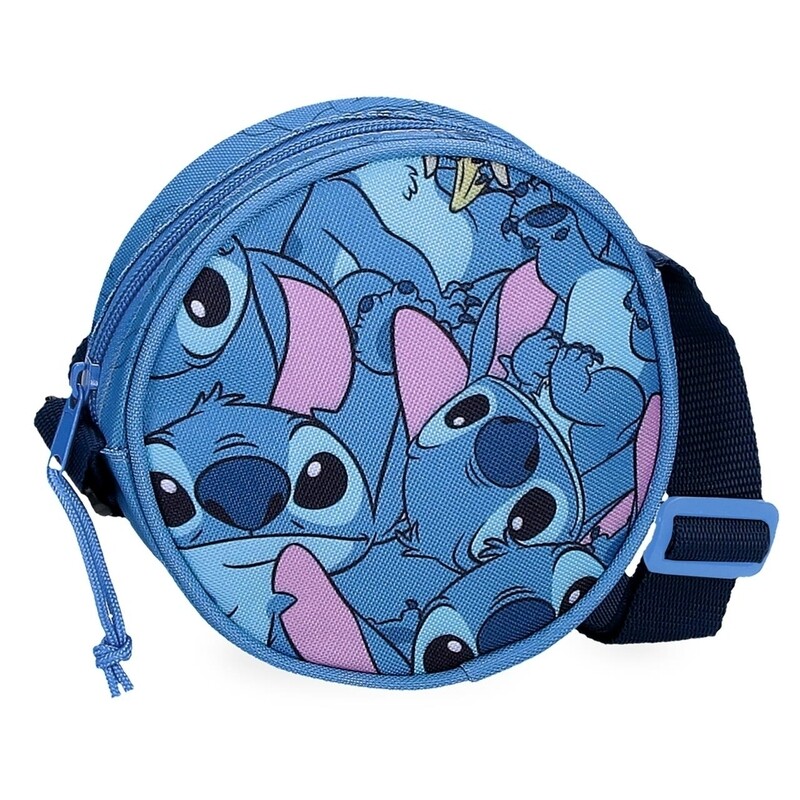 STITCH BOLSO BANDOLERA REDONDO HAPPY  DISNEY bolsito niña INFANTIL 