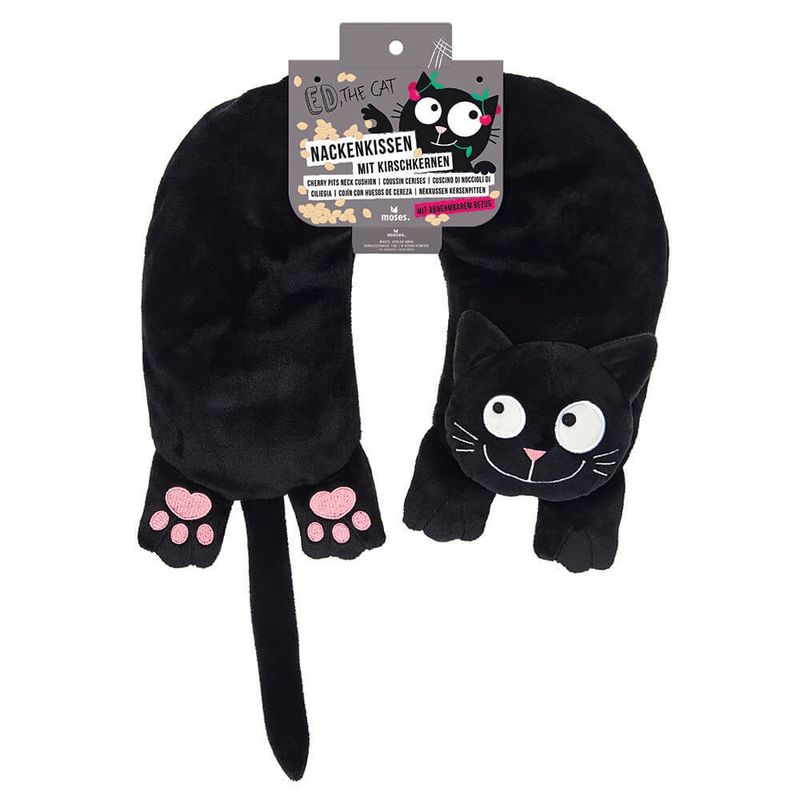 COJÍN CERVICAL ED THE CAT  PARA MICROONDAS Saco almohada ED EL GATO CON HUESOS DE CEREZA GATO NEGRO 