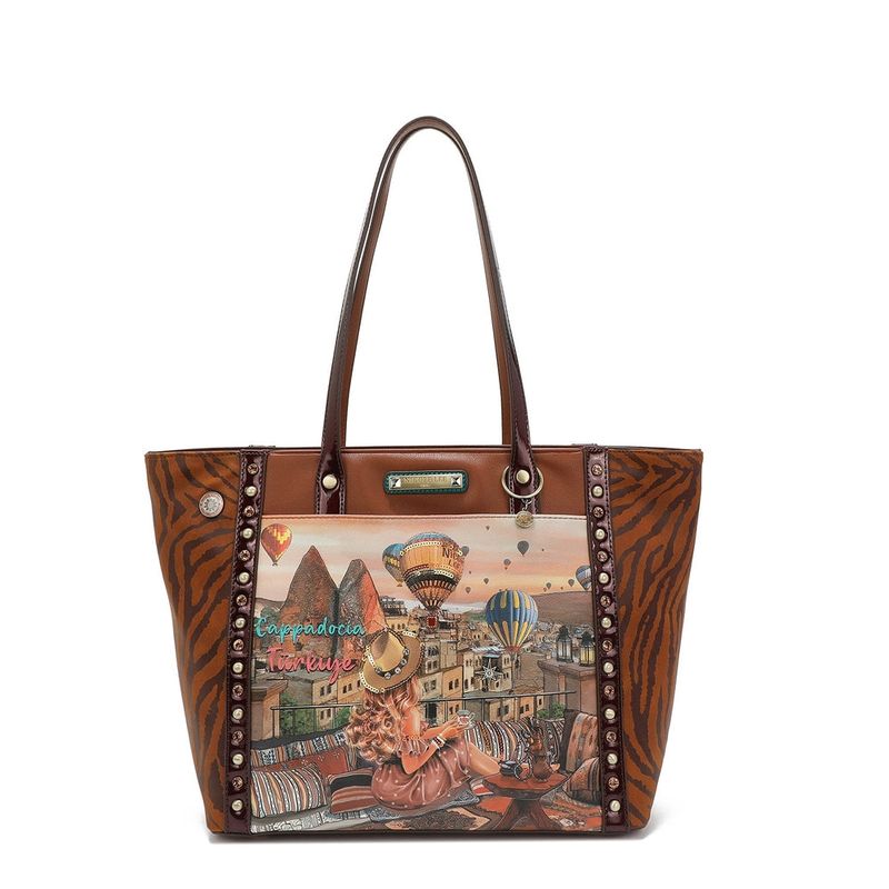 REBAJAS OUTLET BOLSO MUJER TOTE BAG SHOPPING NICOLE LEE HEAVEN ON HEART CAPADOCIA 