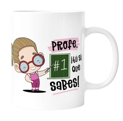 TAZA OFICIOS PROFESORA MALASAÑA PROFESIONES 