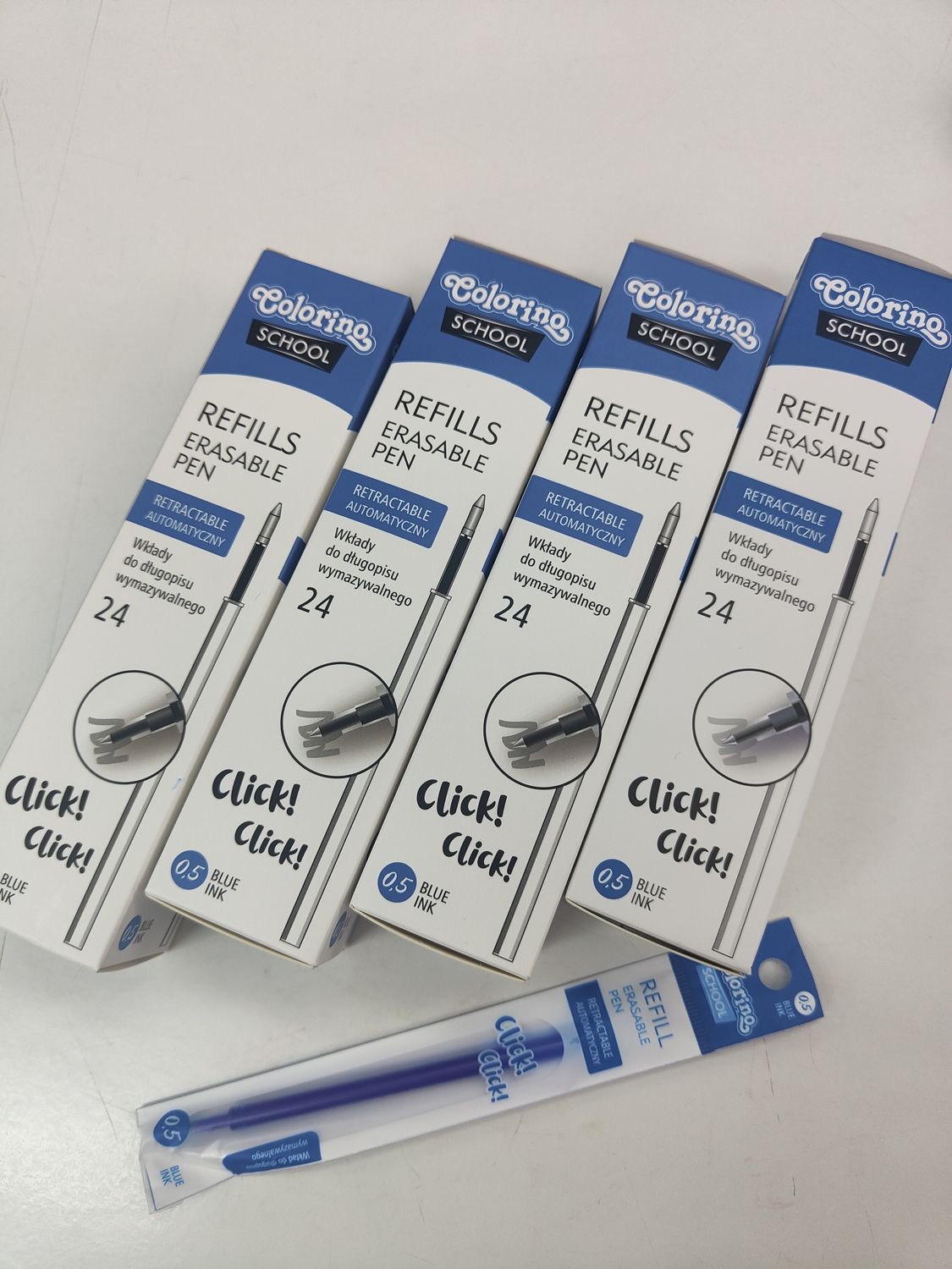 RECAMBIO DE TINTA BORRABLE PARA BOLÍGRAFO BORRABLE COOLPACK - COLORINO COLOR AZUL 