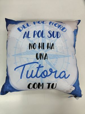COIXÍ PROFE TUTORA CATALÀ - GRANDE ALMOHADA BLANDA COJÍN PROFESORA EN CATALÁN 